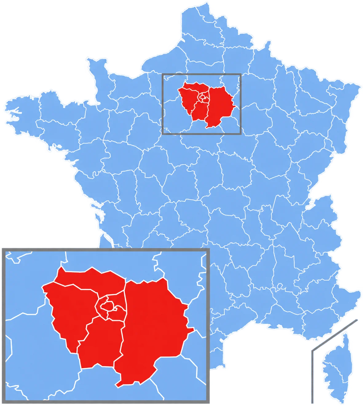 Carte zones intervention Debarrastout débarras IDF