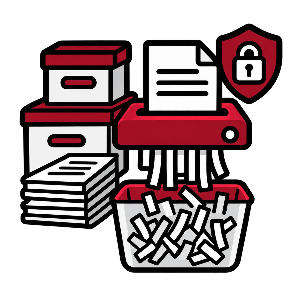 Pictogramme destruction d’archives IDF